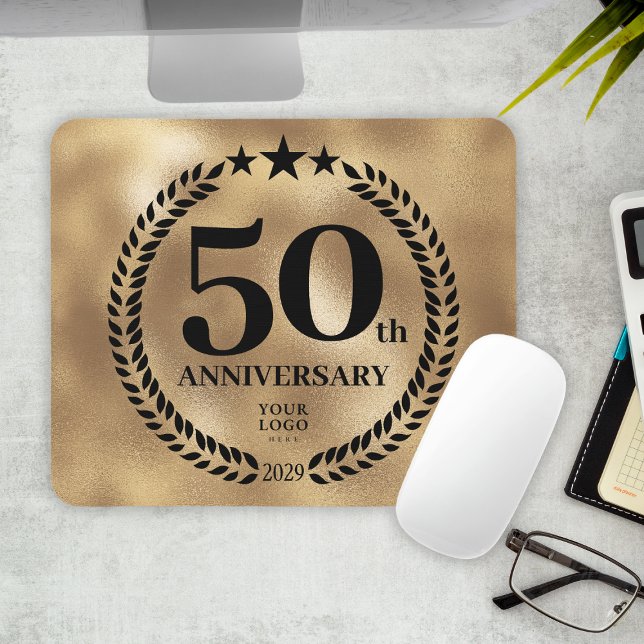 Gold zum 50. Geschäftsjahr Mousepad (50th Business Anniversary Gold Mouse Pad
)