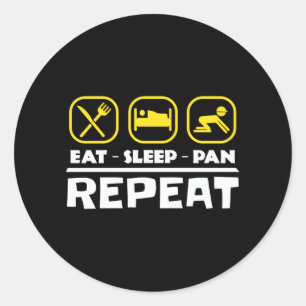 Gold zur Prospektion von East Sleep Pan Wiederholu Runder Aufkleber