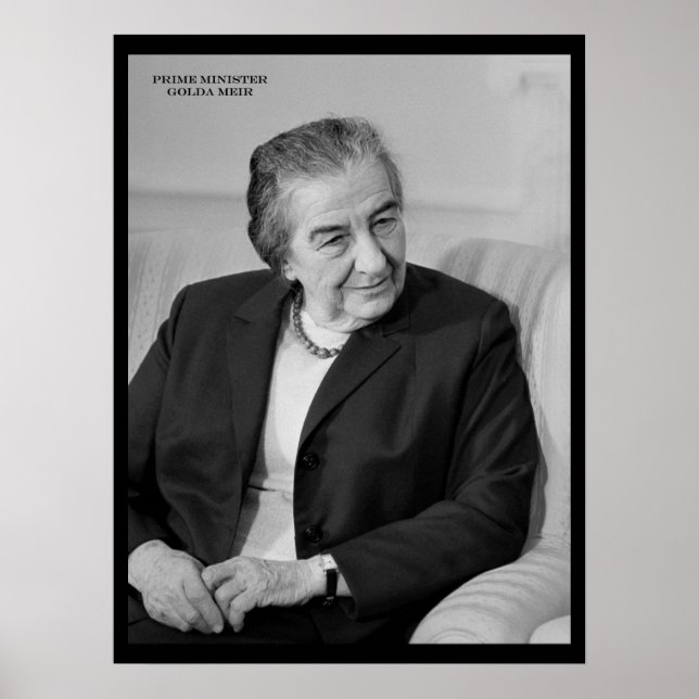Golda Meir, israelischer Ministerpräsident Poster (Vorne)