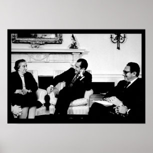 Golda Meir, Präsident Nixon, und Henry Kissinger Poster
