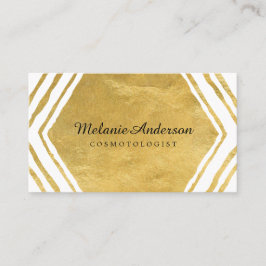 Goldabstrakte Make-upkünstler-Geschäfts-Karten Visitenkarte