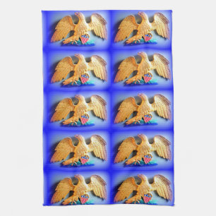 Goldadler blaues patriotisches Küchentuch