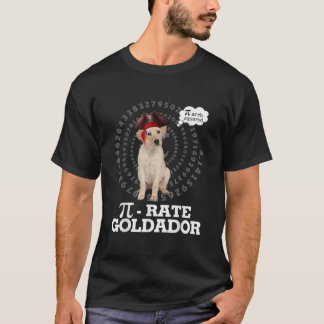 Goldador Hund Pirate Kostüm Pi Day Geschenk T-Shirt