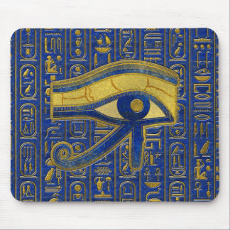 Goldägyptisches Auge von Horus - Wadjet Mousepad