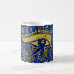 Goldägyptisches Auge von Horus - Wadjet Tasse