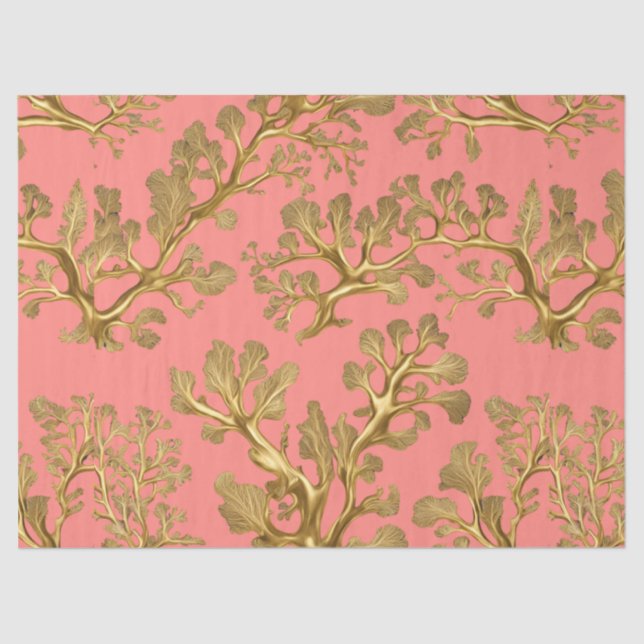 Goldalgen auf CoralTissue Seidenpapier (Vorderseite)