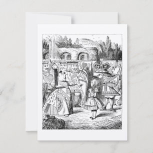 GOLDAlice im Wunderland-Tee-Party-Geburtstag Einladung