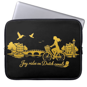GoldAmsterdam Abstrakte Romantische Vintage-Straße Laptopschutzhülle