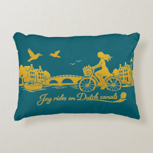 GoldAmsterdam Abstrakte Romantische Vintage Street Dekokissen