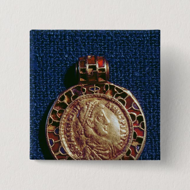 Goldanhänger in Form einer Münze Button (Vorderseite)
