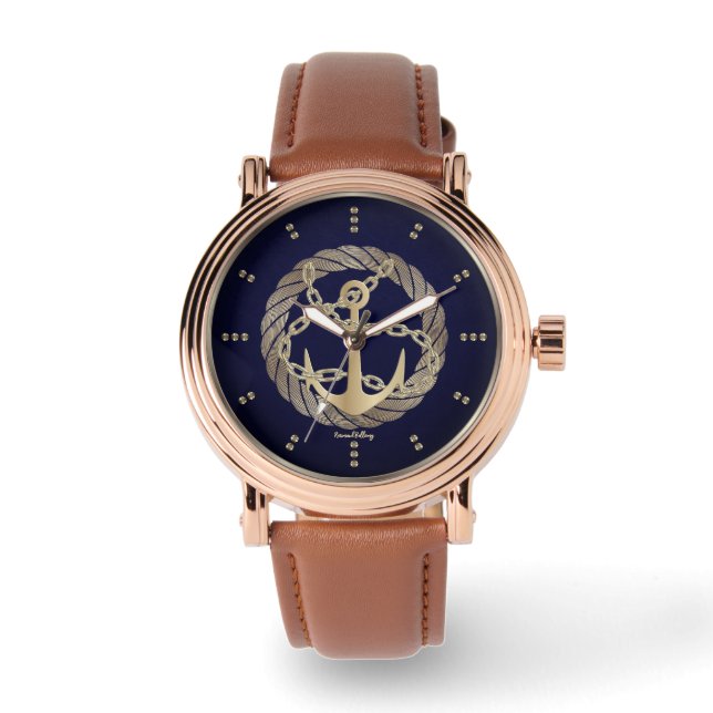 Goldanker Armbanduhr (Vorderseite)