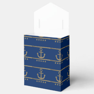 Goldanker auf marinebasischem Hintergrund Geschenkschachtel