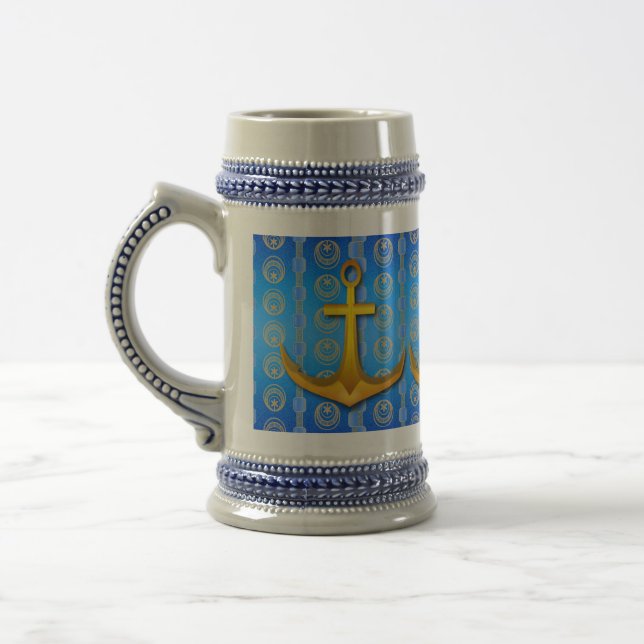 Goldanker Blaue Cerulean Stein Tasse (Links)