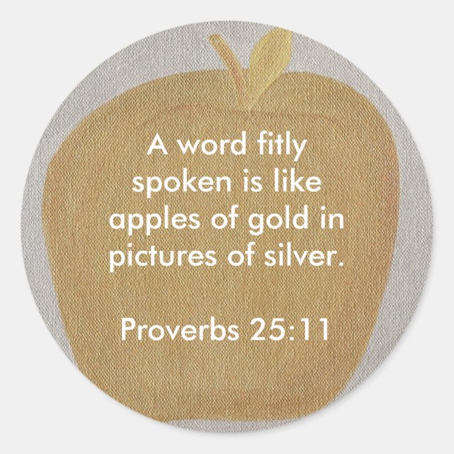 Goldäpfel in Silberbildern, Aufkleber (Vorderseite)