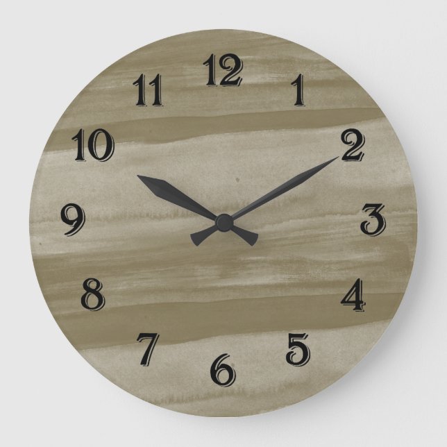 GoldAquarell Große Wanduhr (Vorderseite)