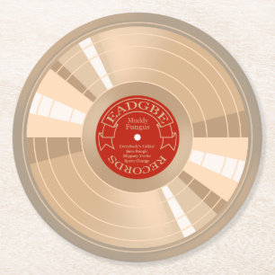 Goldaufnahme Runder Pappuntersetzer