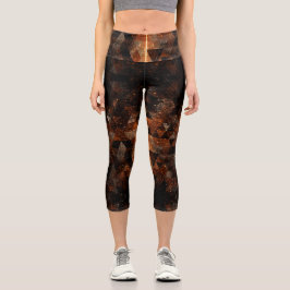 Goldbalken im geometrischen funkelnd Universum Capri Leggings