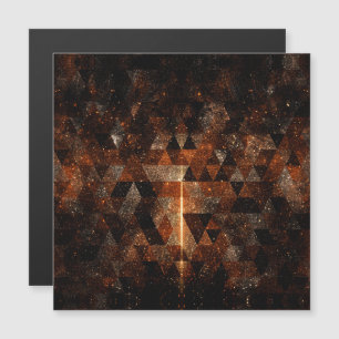 Goldbalken im geometrischen funkelnd Universum Magnetkarte