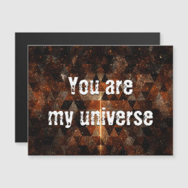 Goldbalken im geometrischen funkelnd Universum Magnetkarte