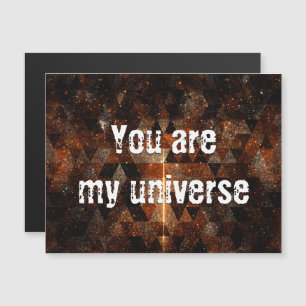 Goldbalken im geometrischen funkelnd Universum Magnetkarte