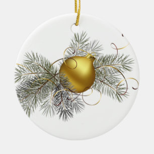 Goldball Keramik Ornament