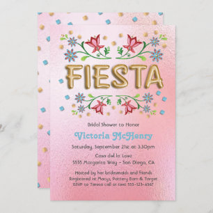 Goldballon Fiesta Bridal Dusche Einladungen