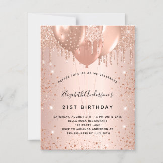 Goldballons der Rose zum Geburtstag Magnet