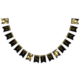 Goldballons, Konfetti-Glückliche Neujahrsbriefe Wimpelkette