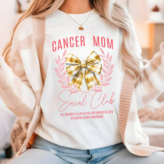 Goldband-Unterstützung, Krebs-Mutter-Social-Club, T-Shirt