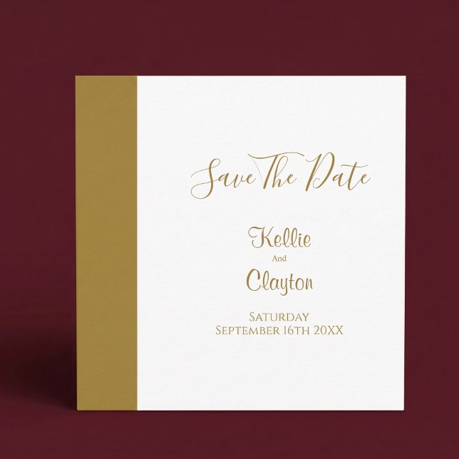 Goldbar Minimalist Modern Save The Date (Von Creator hochgeladen)