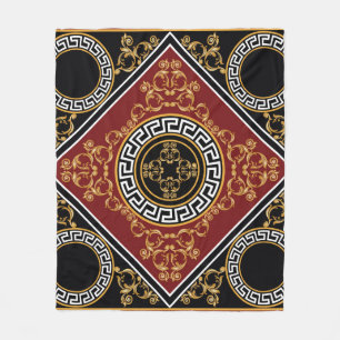Goldbarock: Griechische Motiv-Illustration. Fleecedecke