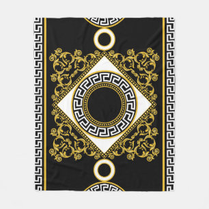Goldbarock: Griechischer schwarzer Rand Fleecedecke