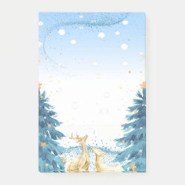 Goldbarren, Blaue Pinienbäume Post-it Klebezettel