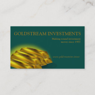 Goldbarren Investor-Investmentbanker-Visitenkarte- Visitenkarte