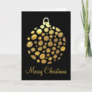 Goldbauble Weihnachtsglasur Karte