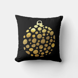 Goldbauble Weihnachtsglasur Kissen