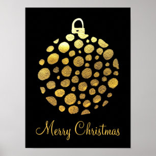 Goldbauble Weihnachtsglasur Poster