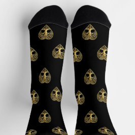 Goldbaum des Lebens Schwarzes Muster Socken