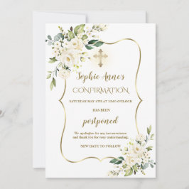 Goldbestätigung für die weißen Blume - Zurückgeste Einladung