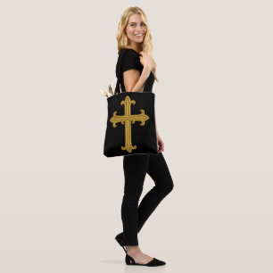 Goldbesticktes Kreuz auf Vorder- und Rückseite