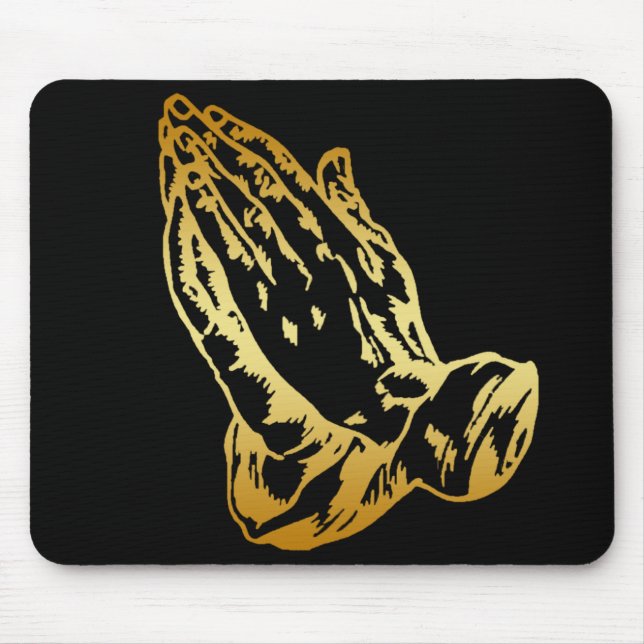 GOLDbetende HÄNDE Mousepad (Vorne)
