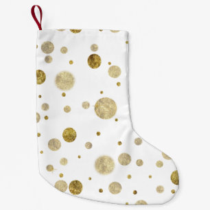 Goldbezaubernde Bokeh Confetti-Punkte Kleiner Weihnachtsstrumpf