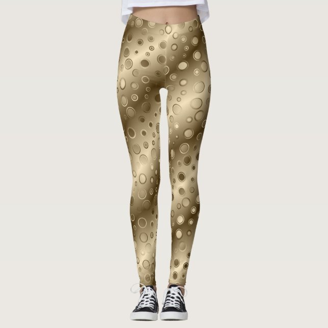 Goldbezauberndes Yoga keucht Workout-Leggings Leggings (Vorderseite)