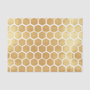 Goldbienen-Würfelmuster, Gold, Bienenwürfel, Seidenpapier