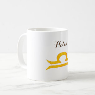 Goldbilanz, Libra Zodiac-Zeichen-Individuelle Name Kaffeetasse