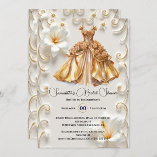 Goldblankobrie als Brautparty Einladung