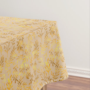 Goldblatt-Cream-Fall-Herbstmuster Tischdecke