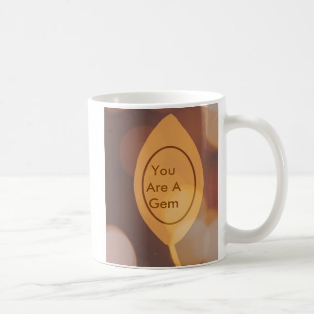 Goldblatt, "Sie sind- eine Edelstein-Tasse. " Kaffeetasse (Rechts)