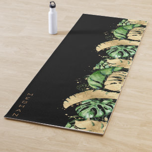 Goldblättriger Tropen Monogram Yoga Mat Yogamatte