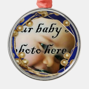 Goldblaue silberne ornament aus metall